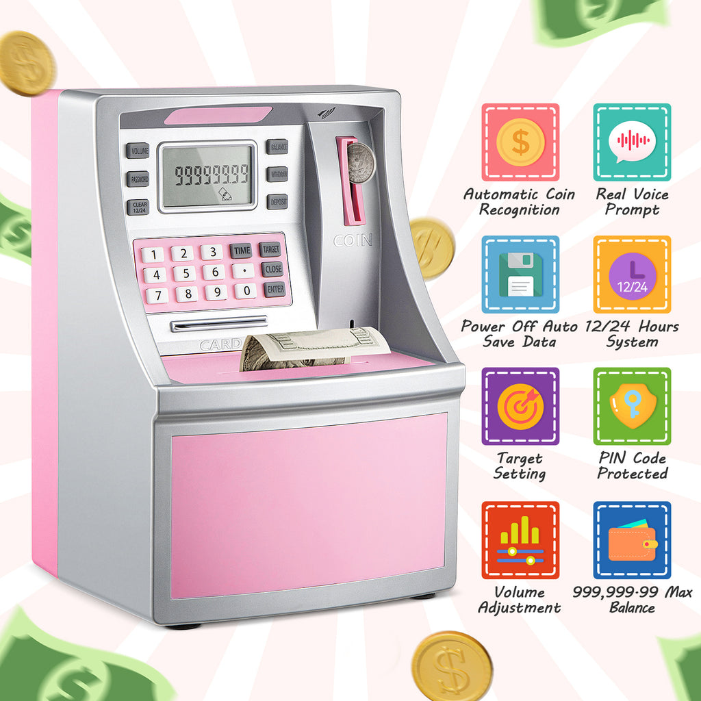 Kids Money Bank with ATM Piggy Toy Password Coin Counter - product gallery image 2