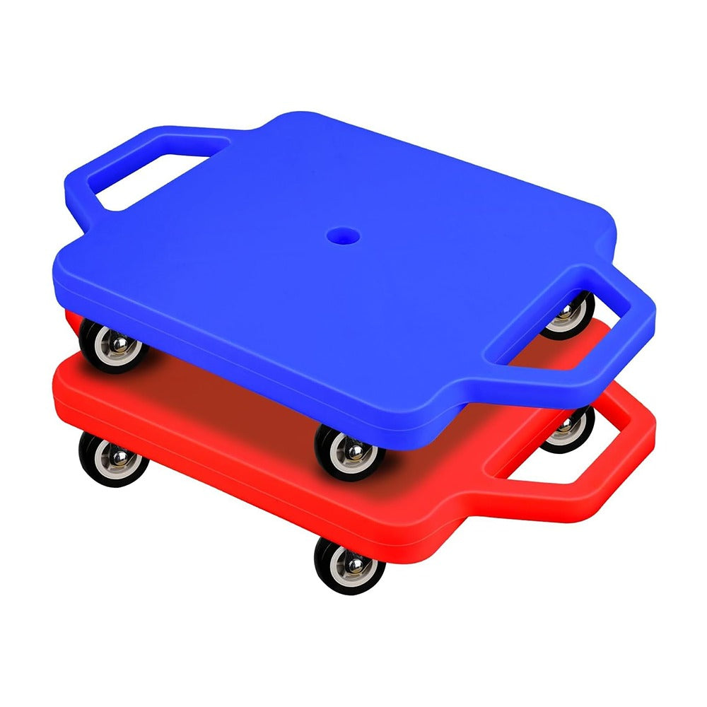 Kids Scooter Board with Wheels, Wood, Floor Swivel Wheels Double-Side Handles - product gallery image 4