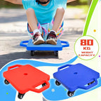 Kids Scooter Board with Wheels, Wood, Floor Swivel Wheels Double-Side Handles - product gallery image 8