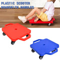 Kids Scooter Board with Wheels, Wood, Floor Swivel Wheels Double-Side Handles