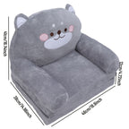 Kids Sofa with Foldable Chair Cartoon Animal Design Soft - product gallery image 3
