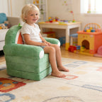 Kids Sofa with Space-Saving, Foldable, 2-in-1 Folding Lounger Plush Children’s - product gallery image 6