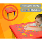 Kids Table & Chair Set with Plastic, Trendi ABC Alphabet Plastic Table (Red & Blue) - product gallery image 5