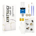 Kintsugi Kit with Ceramic, Easy, Repair Gold Powder Glue Ceramic Bowls - Easy option