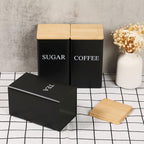 Kitchen Canister Set with Airtight, 1400ml, Metal, 3 Piece - product gallery image 6