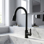 Kitchen Faucet with Pull Down Sprayer with Stainless Steel, 1pc - product gallery image 6