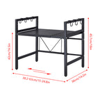 Kitchen Shelving & Rack with 63cm, Carbon Steel, 2-Tier Adjustable Microwave Shelf Stand - product gallery image 4