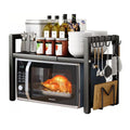 Kitchen Shelving & Rack with 63cm, Carbon Steel, 2-Tier Adjustable Microwave Shelf Stand