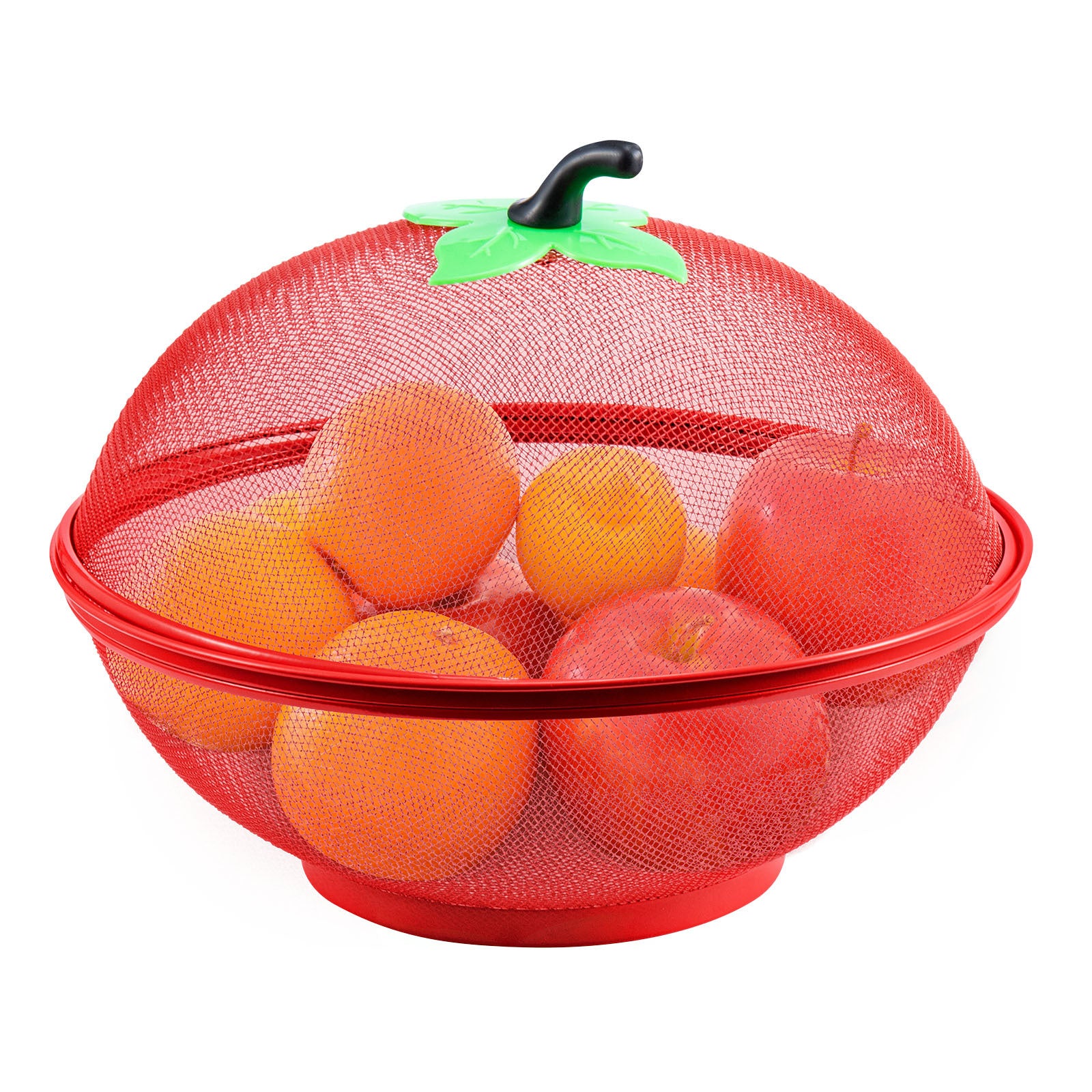Kitchen Storage & Organisation with Lockable, Plastic, Apple Shape Fruit Basket Mesh Lid - product gallery image 2