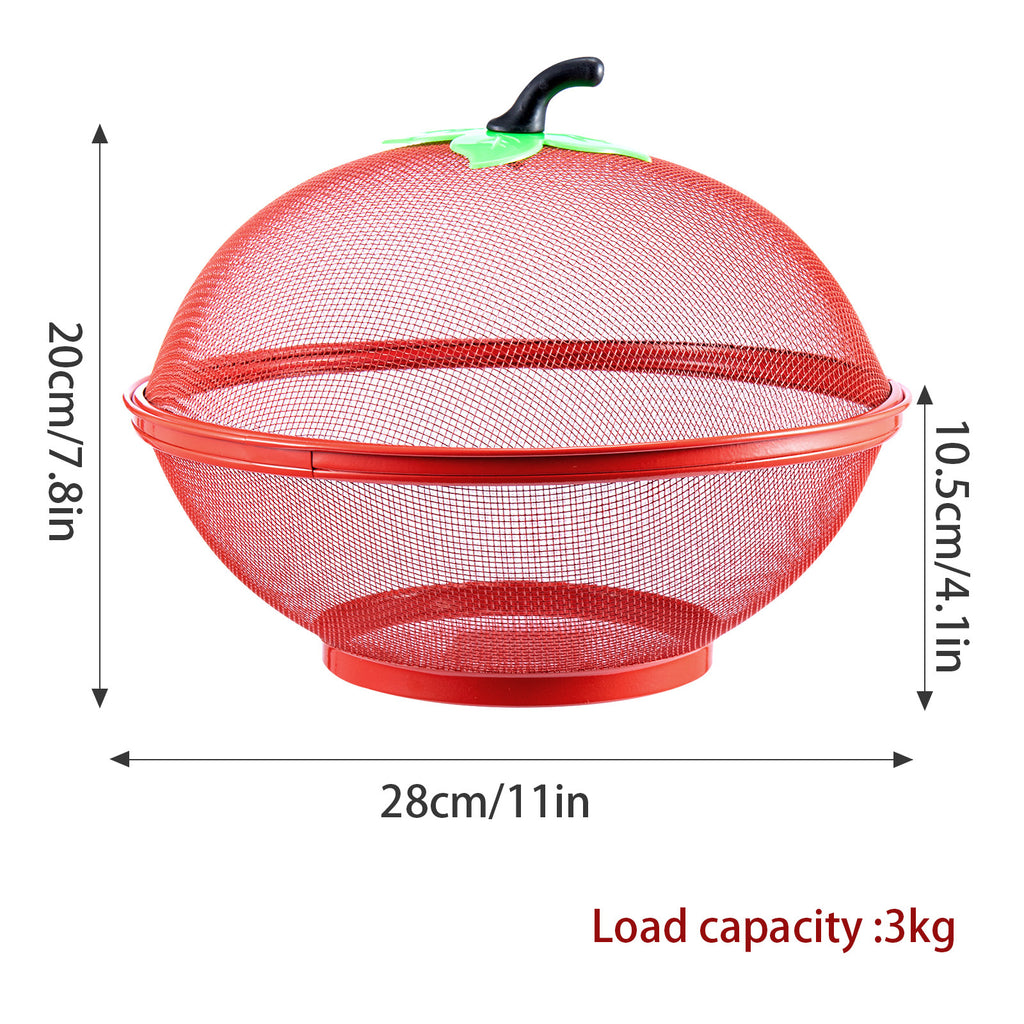 Kitchen Storage & Organisation with Lockable, Plastic, Apple Shape Fruit Basket Mesh Lid - product gallery image 4