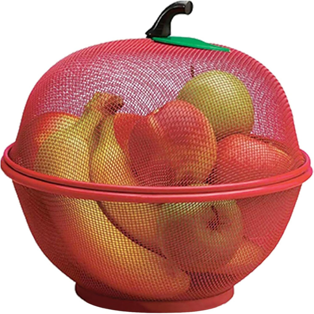 Kitchen Storage & Organisation with Lockable, Plastic, Apple Shape Fruit Basket Mesh Lid - product gallery image 6