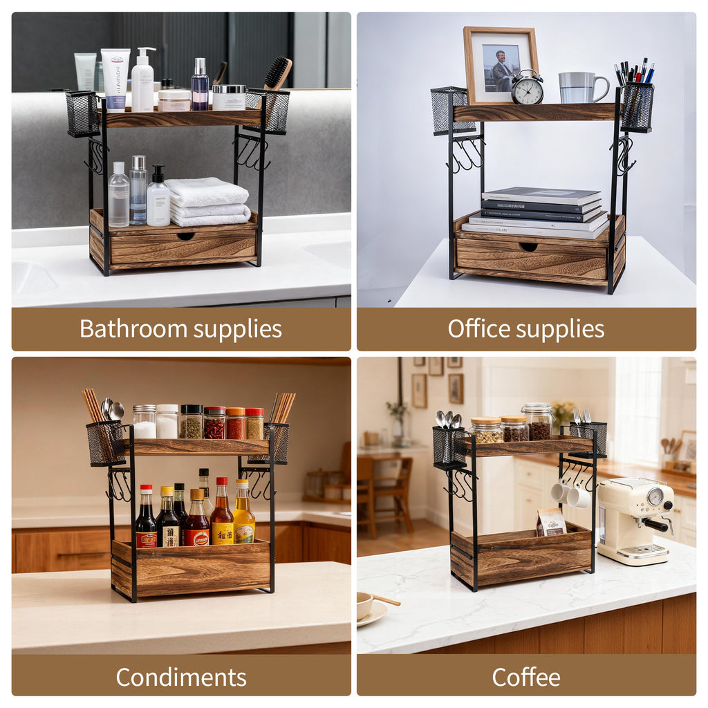 Kitchen Storage Shelf with Space-Saving, Non-Slip for home offices - product gallery image 5