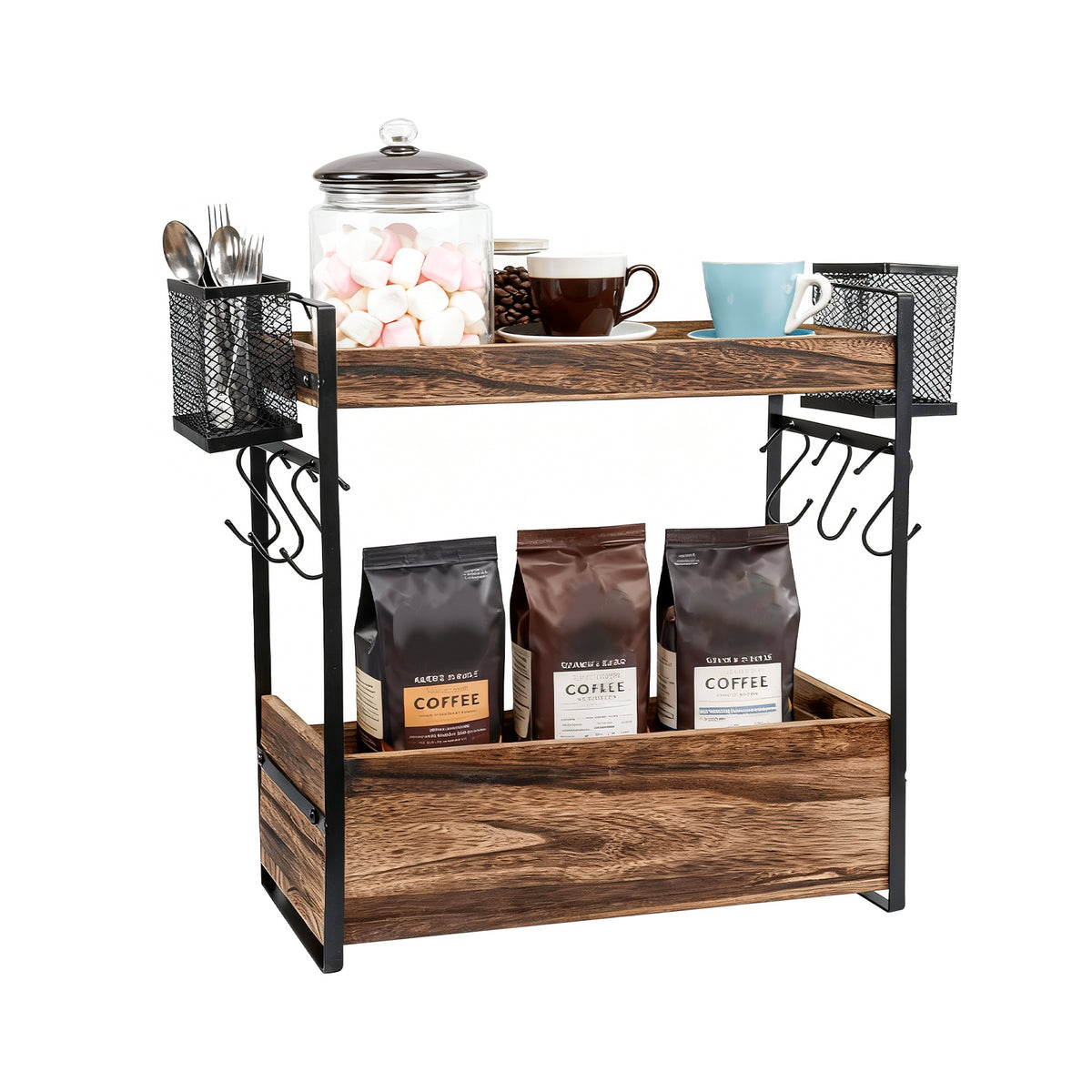 Kitchen Storage Shelf with Space-Saving, Non-Slip for home offices