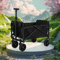 Kitchen Storage Trolley with Foldable, Adjustable Height, Wheels, Steel + Oxford Cloth - Steel + Oxford Cloth option