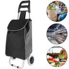 Kitchen Storage Trolley with Foldable, Wheels, Black-2 wheels - Black-2 wheels option