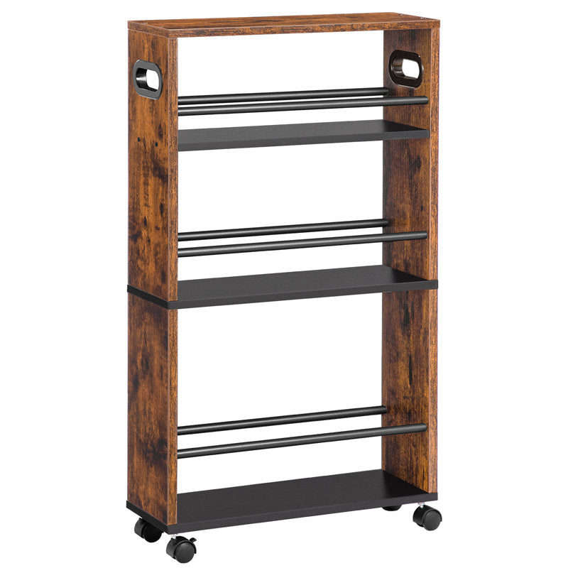 Kitchen Storage Trolley with Space-Saving, Easy Assembly, Pull-Out - Rustic Brown option