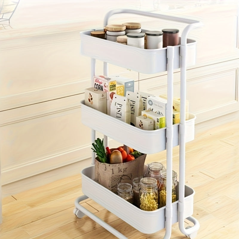 Kitchen Storage Trolley with Water-Resistant, Wheels, Lockable - product gallery image 10