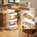 Kitchen Storage Trolley with Water-Resistant, Wheels, Lockable - product gallery image 13