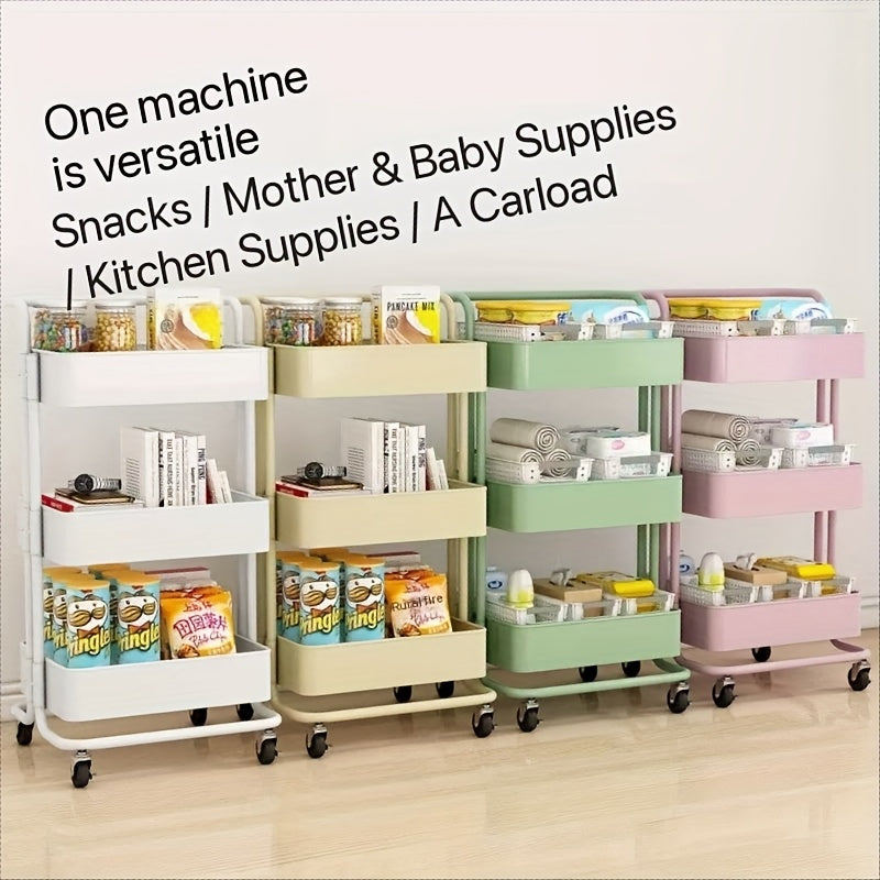 Kitchen Storage Trolley with Water-Resistant, Wheels, Lockable - product gallery image 14
