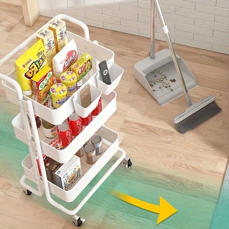 Kitchen Storage Trolley with Water-Resistant, Wheels, Lockable - product gallery image 5
