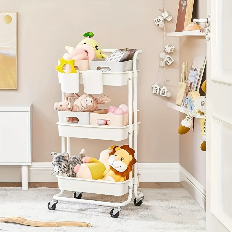 Kitchen Storage Trolley with Water-Resistant, Wheels, Lockable - product gallery image 6