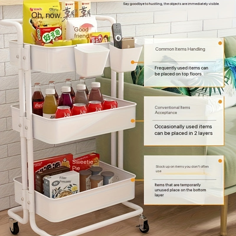 Kitchen Storage Trolley with Water-Resistant, Wheels, Lockable - product gallery image 8