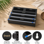 Kitchen Wrap Dispenser with Bamboo, Five-in-One Bamboo Three Cutters - product gallery image 7