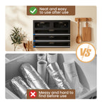 Kitchen Wrap Dispenser with Bamboo, Five-in-One Bamboo Three Cutters - product gallery image 8