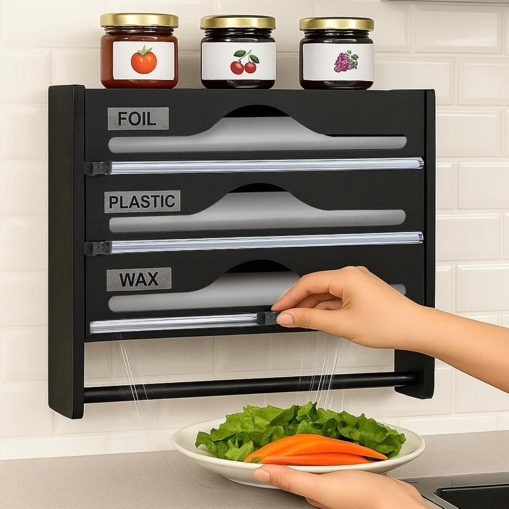 Kitchen Wrap Dispenser with Wall-Mounted, Plastic for kitchens - product gallery image 2