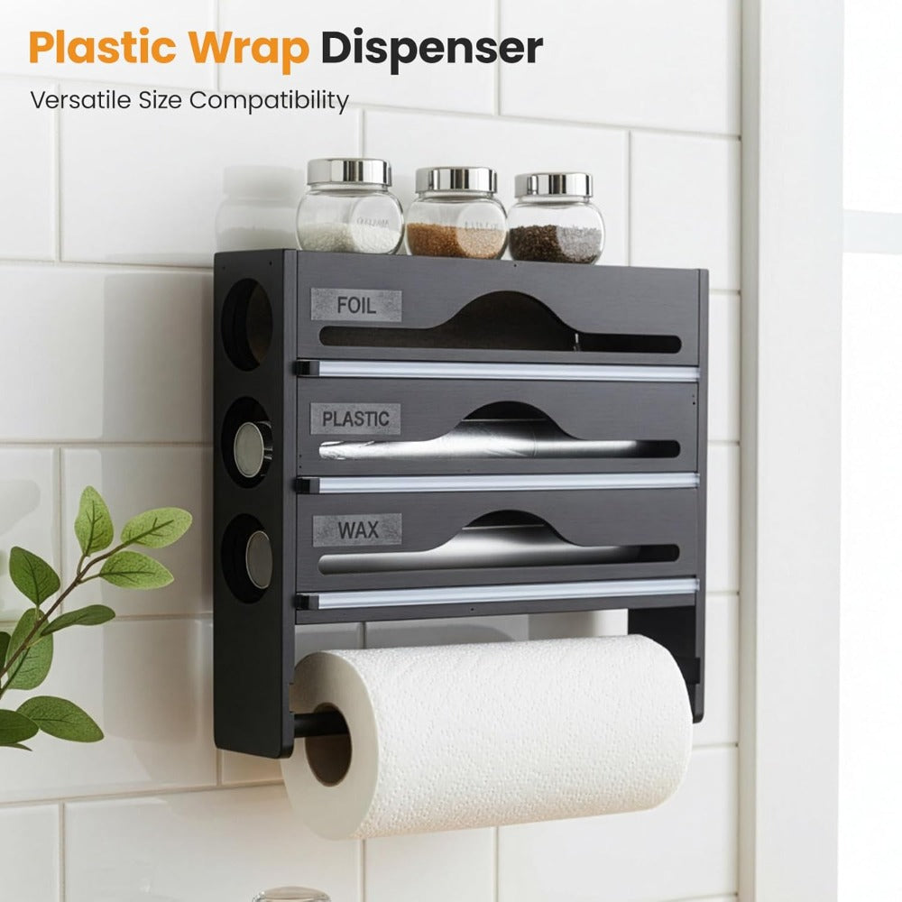 Kitchen Wrap Dispenser with Wall-Mounted, Plastic for kitchens - product gallery image 7