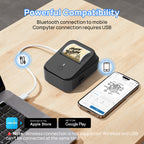 Label Maker with Wireless, Glass, PM260B Wireless Thermal 203DPI HD Printing - product gallery image 3