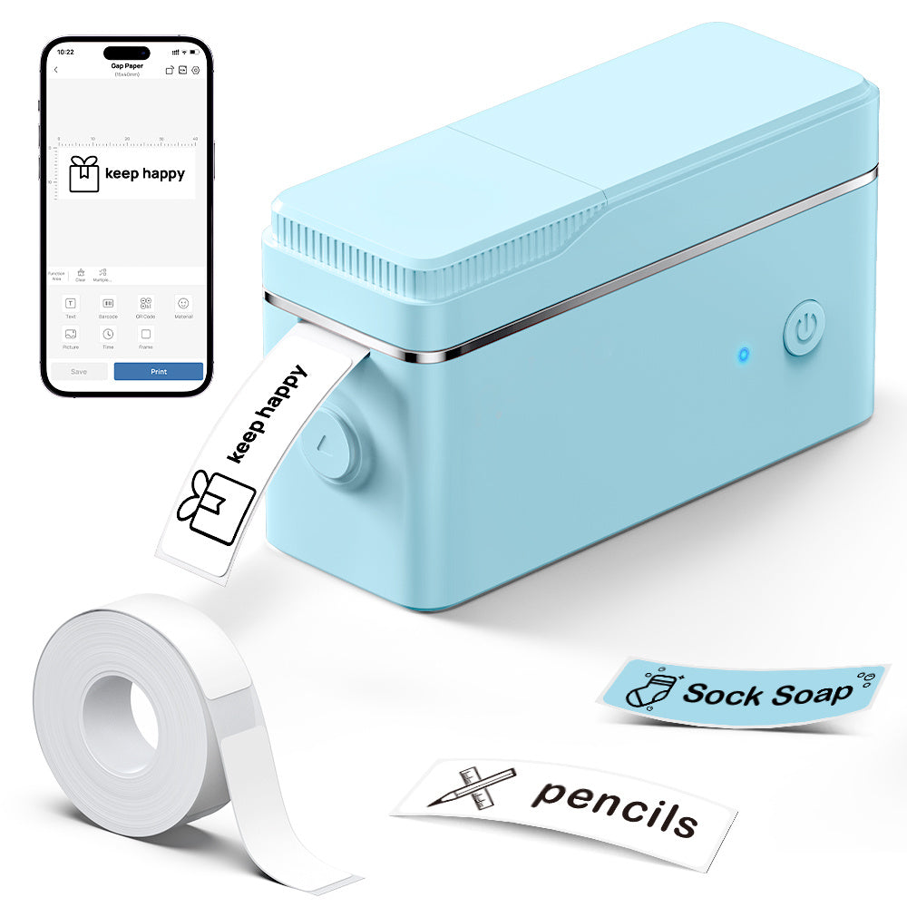 Label Maker with Wireless, P31 Label Maker, P31S Mini Wireless Thermal Printer - Blue, P31 Label Maker option