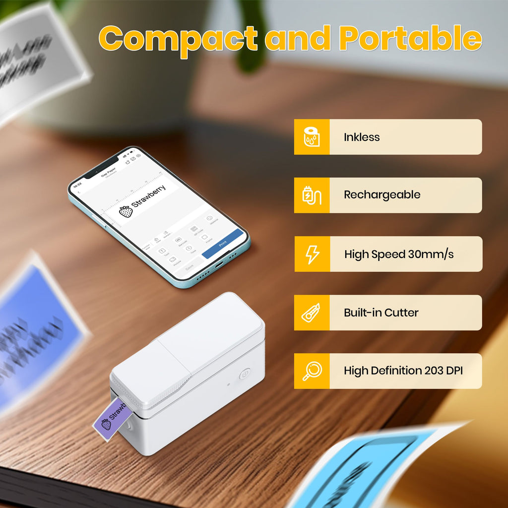 Label Maker with Wireless, P31 Label Maker, P31S Mini Wireless Thermal Printer - product gallery image 16