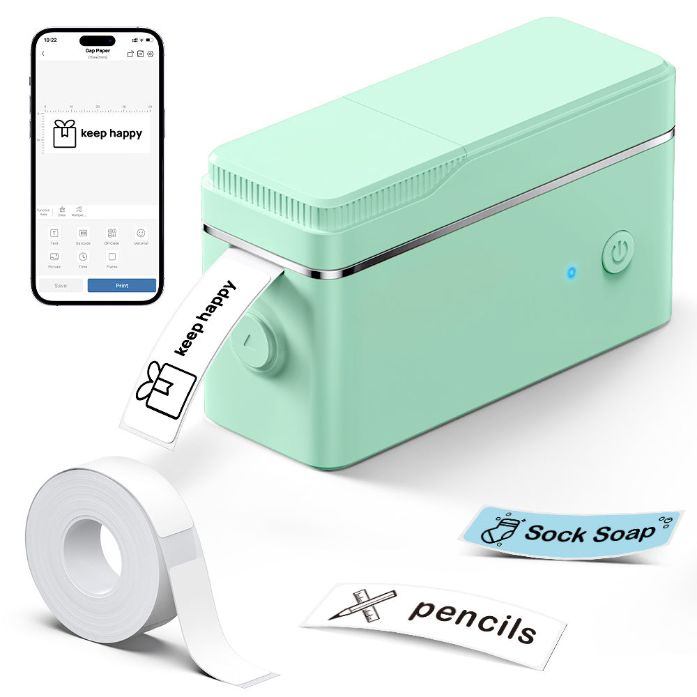 Label Maker with Wireless, P31 Label Maker, P31S Mini Wireless Thermal Printer - Green, P31 Label Maker option