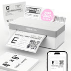 Label Printer Compact Wireless Maker 4x6 Thermal Shipping with Space-Saving - product gallery image 5