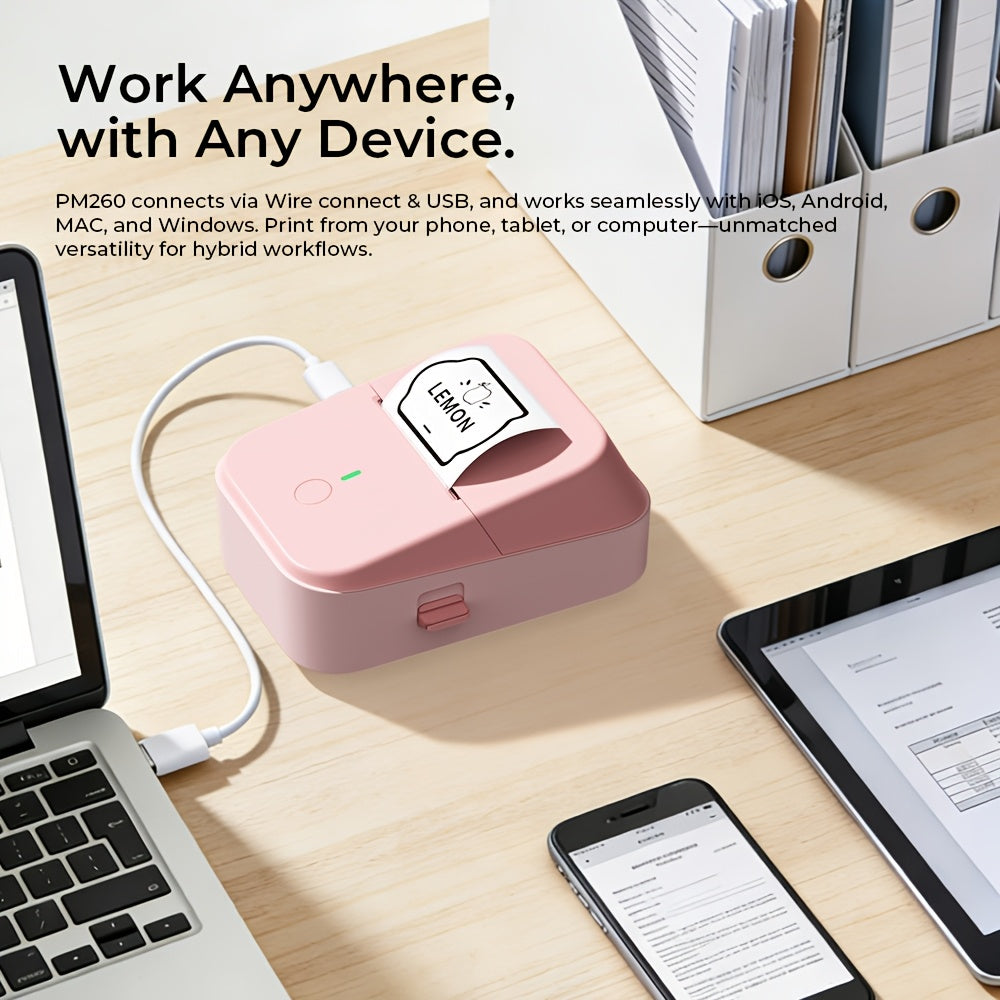 Label Printer Portable Thermal PM260B Bluetooth Wireless with Rechargeable - product gallery image 29