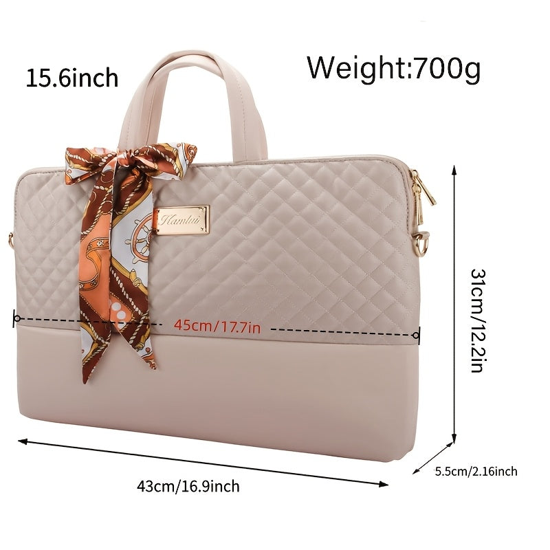 Laptop Bag with Leather, 15.6/16in, Women's 15.6 Inch Tote PU Leather - product gallery image 3
