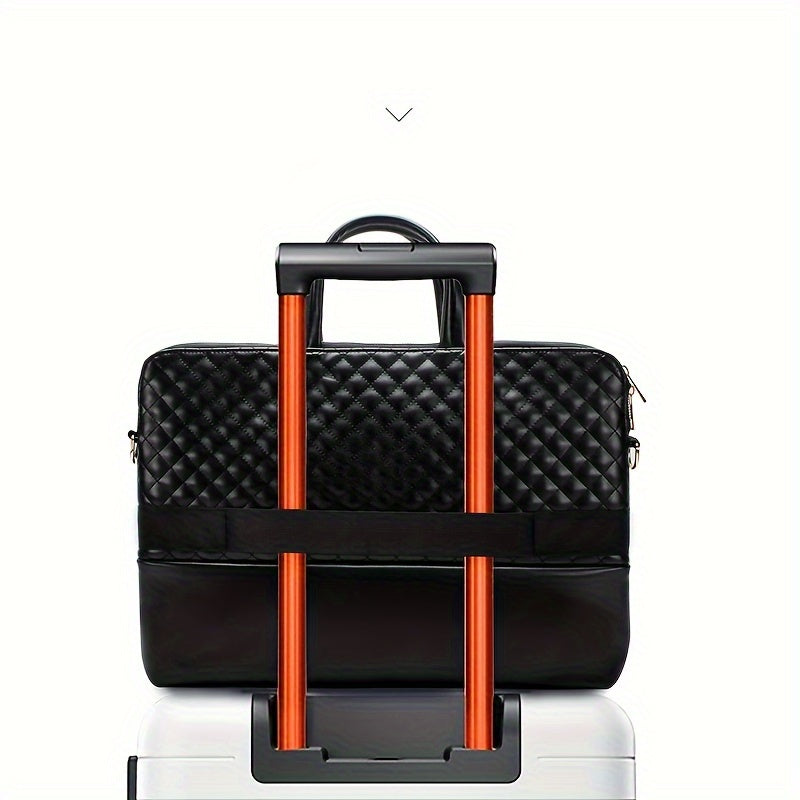 Laptop Bag with Leather, 15.6/16in, Women's 15.6 Inch Tote PU Leather - product gallery image 9
