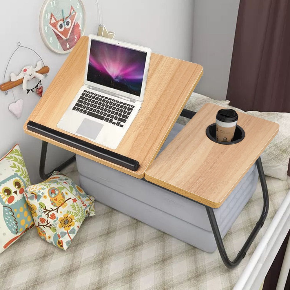 Laptop Desk with Adjustable Bed Five-Colour Split Top - Natural option