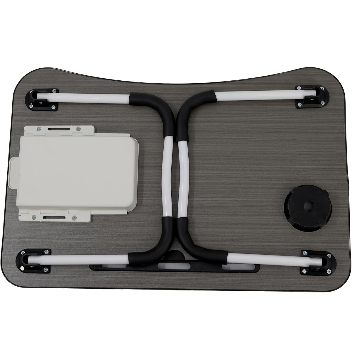 Laptop Desk with Foldable, Pull-Out, Bed Drawer, Cup Holder Tablet Slot - product gallery image 2