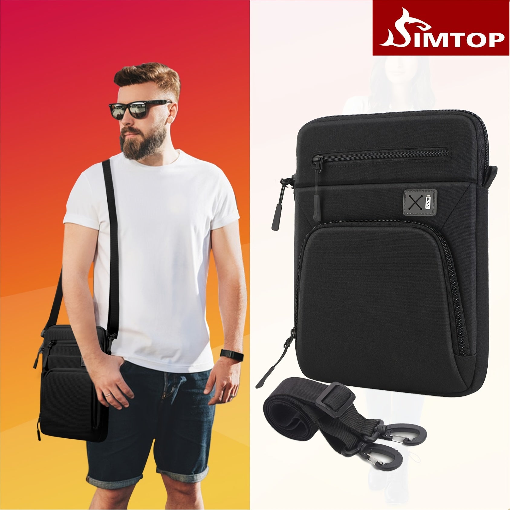 Laptop Sleeve with 33.78-35.56 Cm, 13-14 Inch Bag Handle Shoulder Strap - product gallery image 5