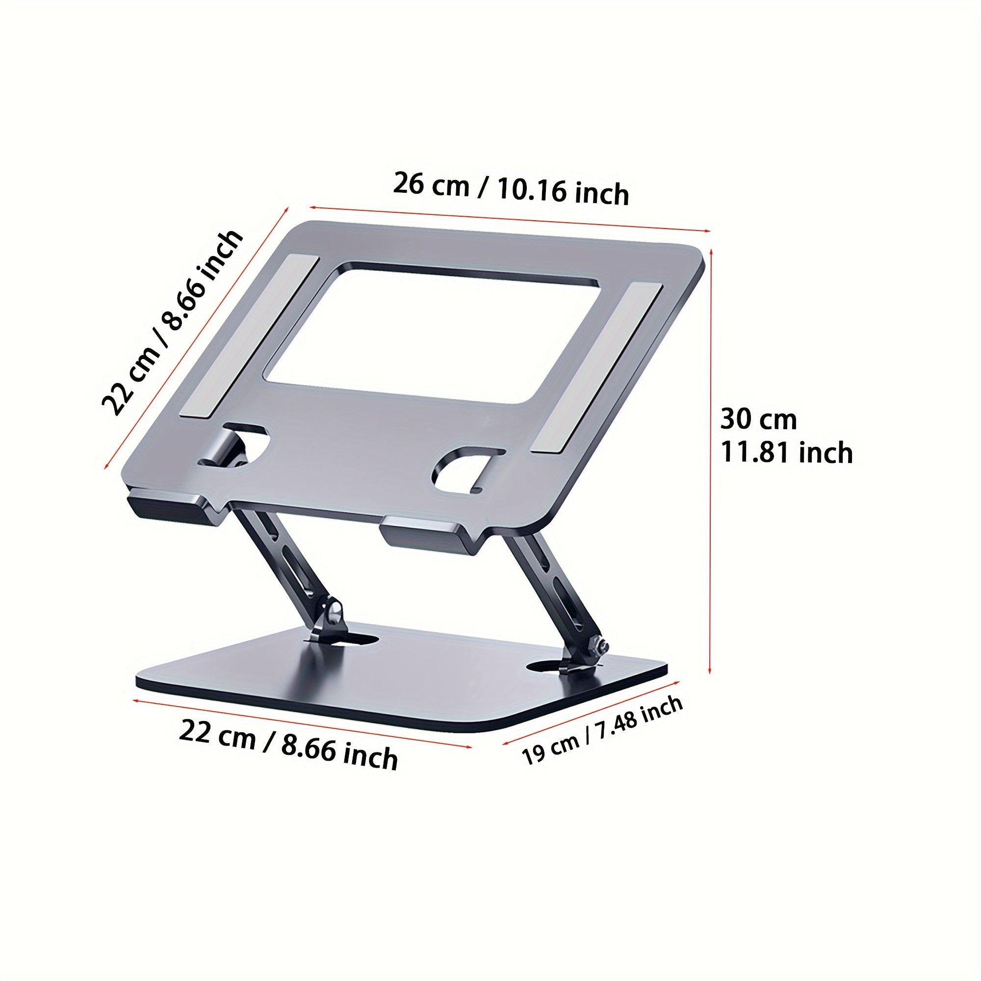Laptop Stand with Foldable, Adjustable Height, Carbon Steel - product gallery image 2