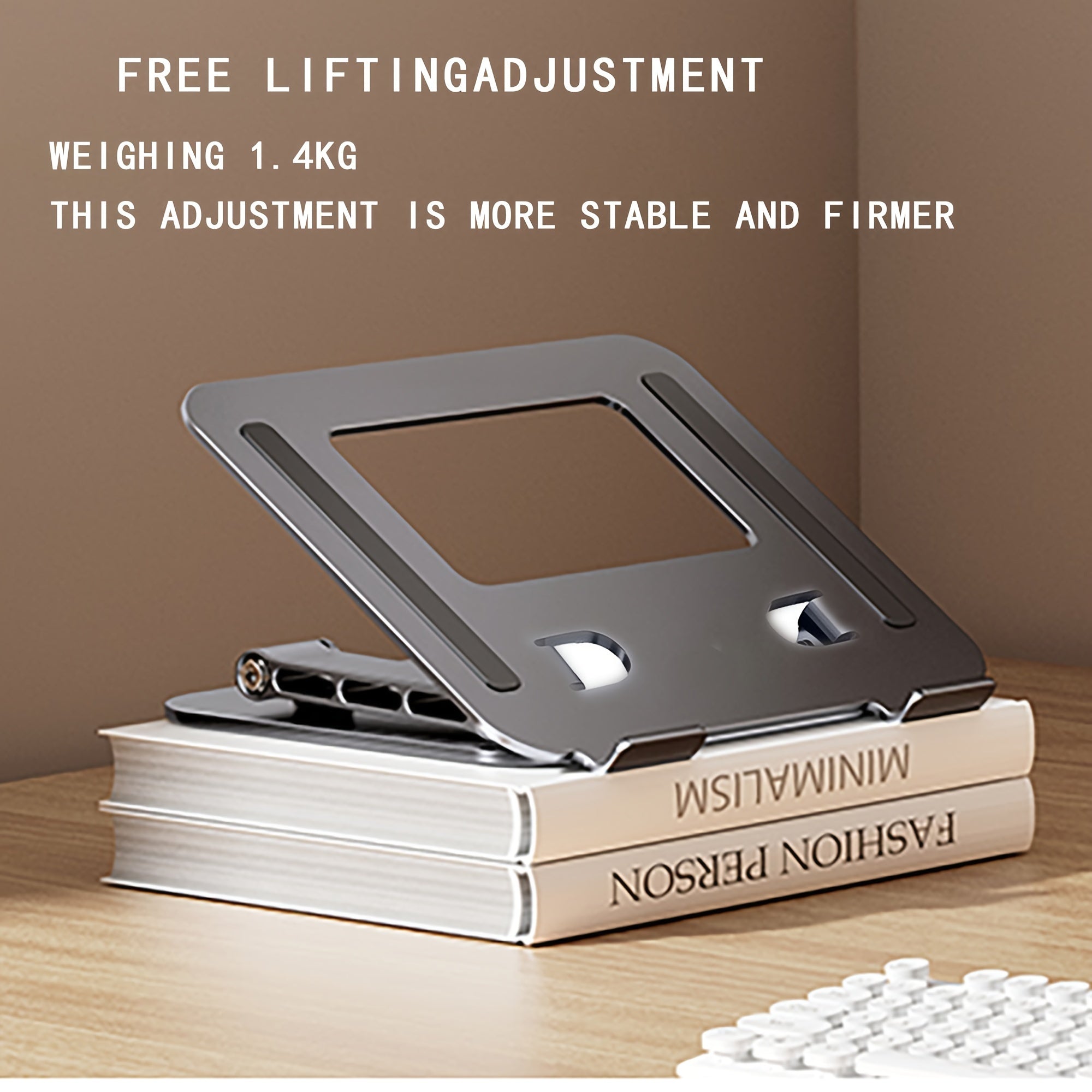 Laptop Stand with Foldable, Adjustable Height, Carbon Steel - product gallery image 6