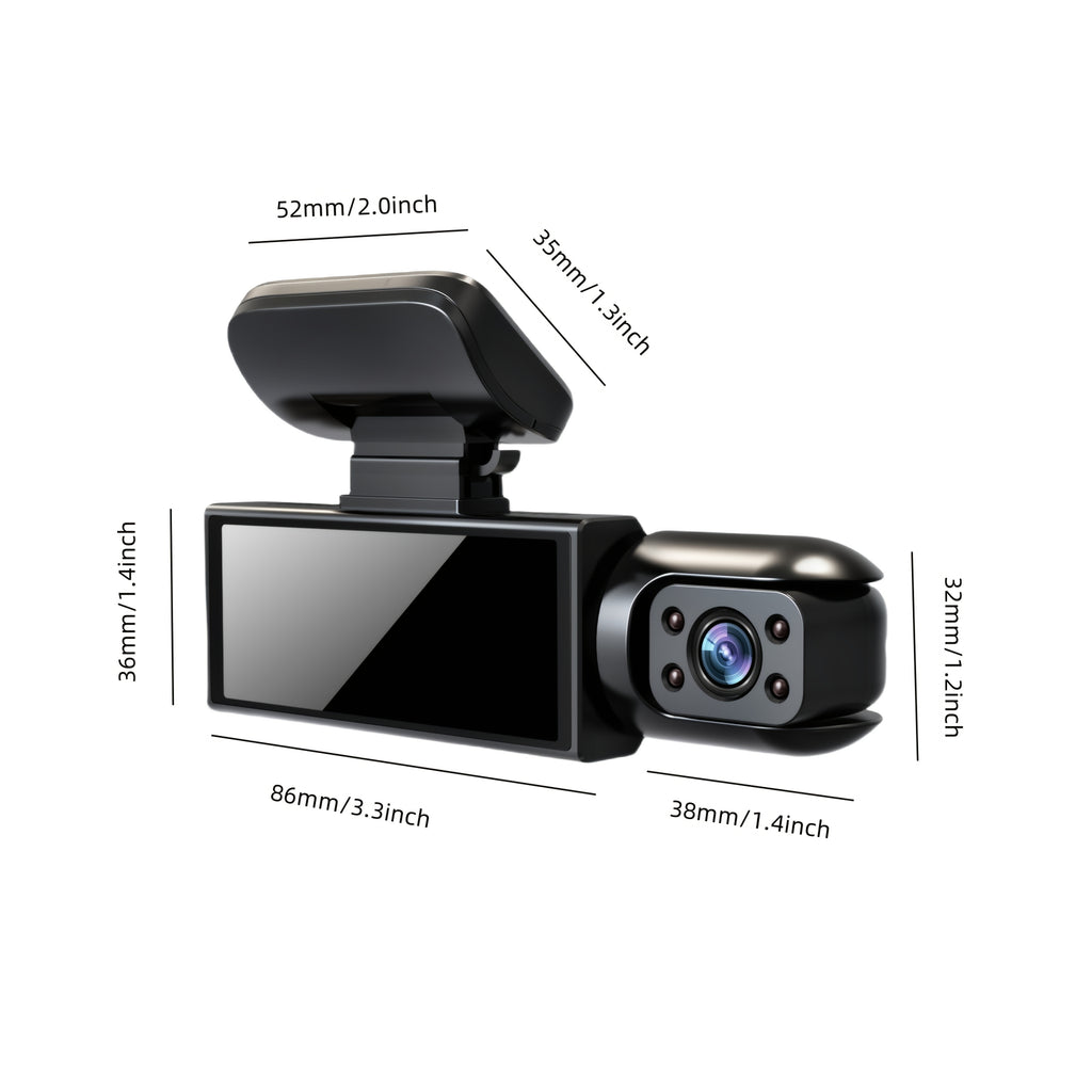 Latest Dual-Lens Car Dash Cam with 32GB, Dual-Lens 1080P Front In-Car Recording - product gallery image 2
