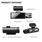 Latest Dual-Lens Car Dash Cam with 32GB, Dual-Lens 1080P Front In-Car Recording - product gallery image 4