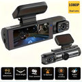 Latest Dual-Lens Car Dash Cam with 32GB, Dual-Lens 1080P Front In-Car Recording