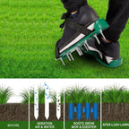Lawn Aerator with 5cm, Metal, Spike Shoes Metal Spikes Adjustable Straps - product gallery image 11