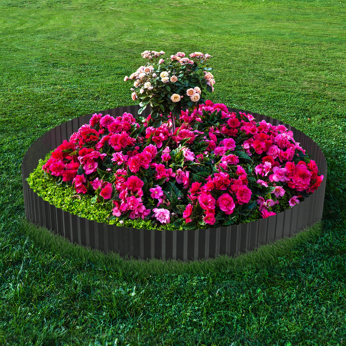 Lawn Edging with 15cm, 18cm, Metal, Galvanised Metal Wave Design Flexible Steel - product gallery image 13