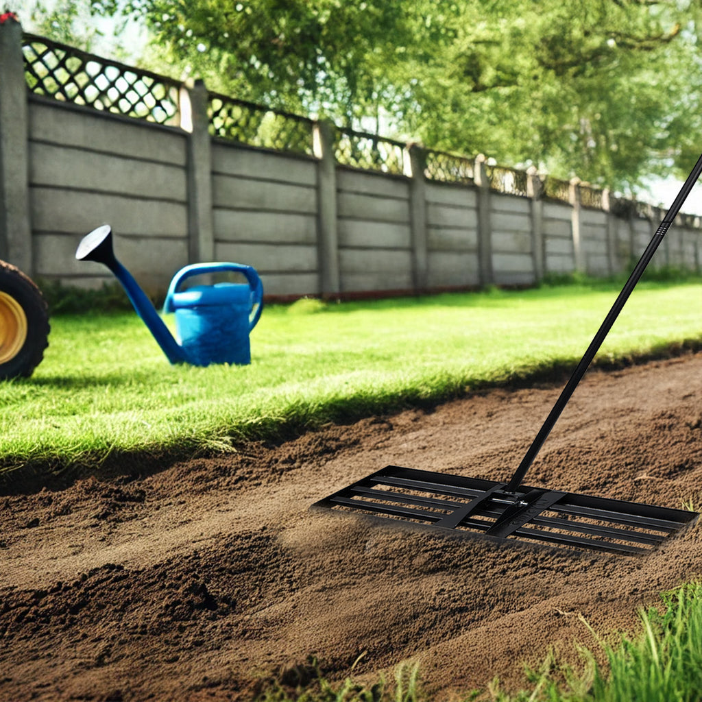 Lawn Levelling Tool with Non-Slip, 190cm, Rake 30x10 Inch Heavy Duty Steel - product gallery image 4