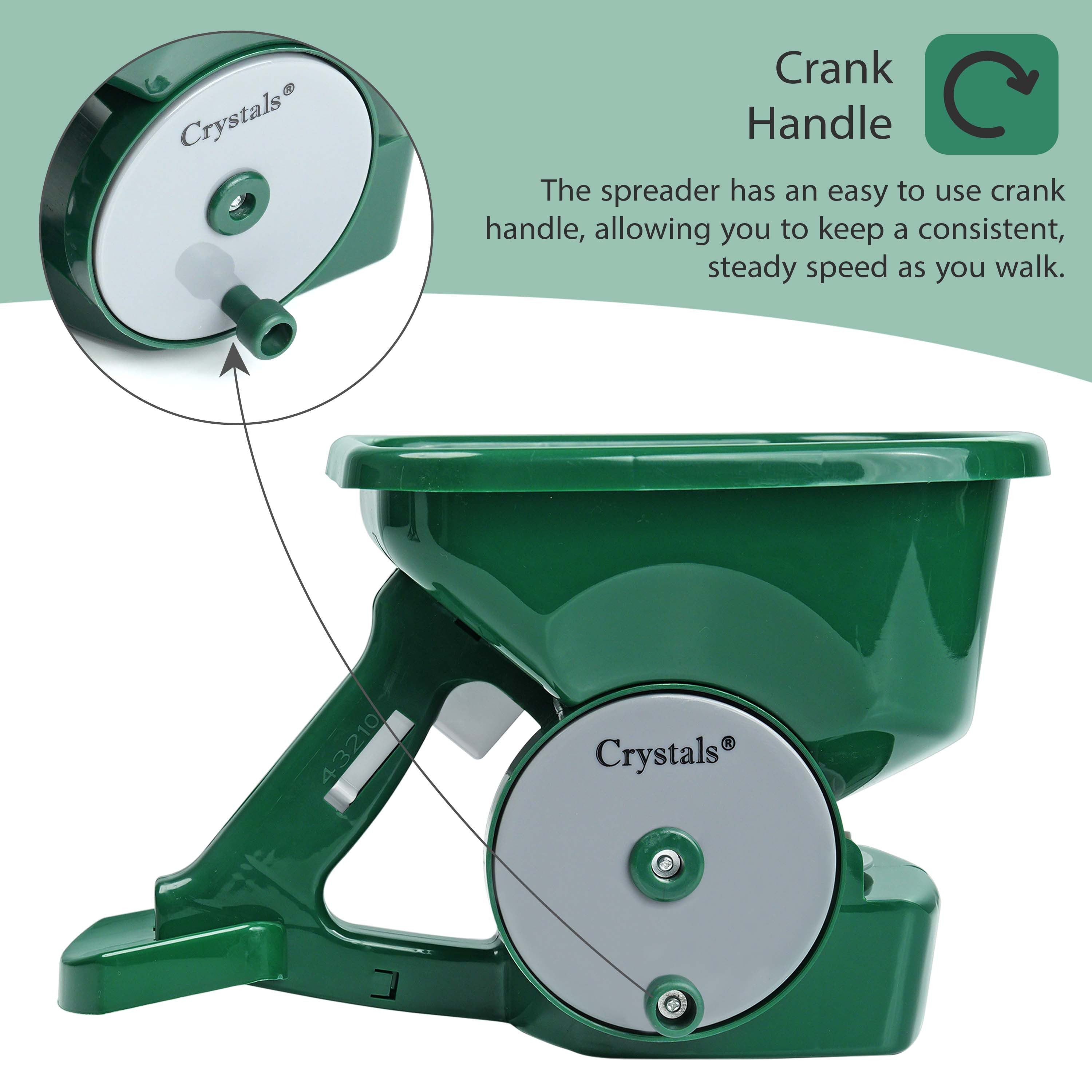 Lawn Spreader with 3 L, Hand Rotary Litre Adjustable Grass Seed - product gallery image 11